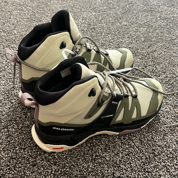 Salomon X ULTRA 4 MID GORE-TEX Alfalfa Deep Lichen Green Hiking Boots size 7.5 - Picture 4 of 6